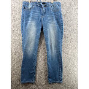 Harper Blue Denim Tie-Front Jeans Size 27 Casual Straight-Leg